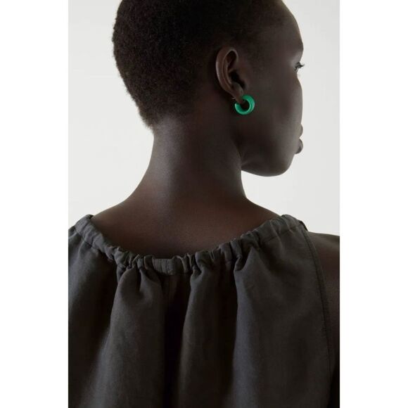 COS Women's Halter Neck Sleeveless Ombre Print Tunic Blouse Gray Size 4 - Picture 5 of 13